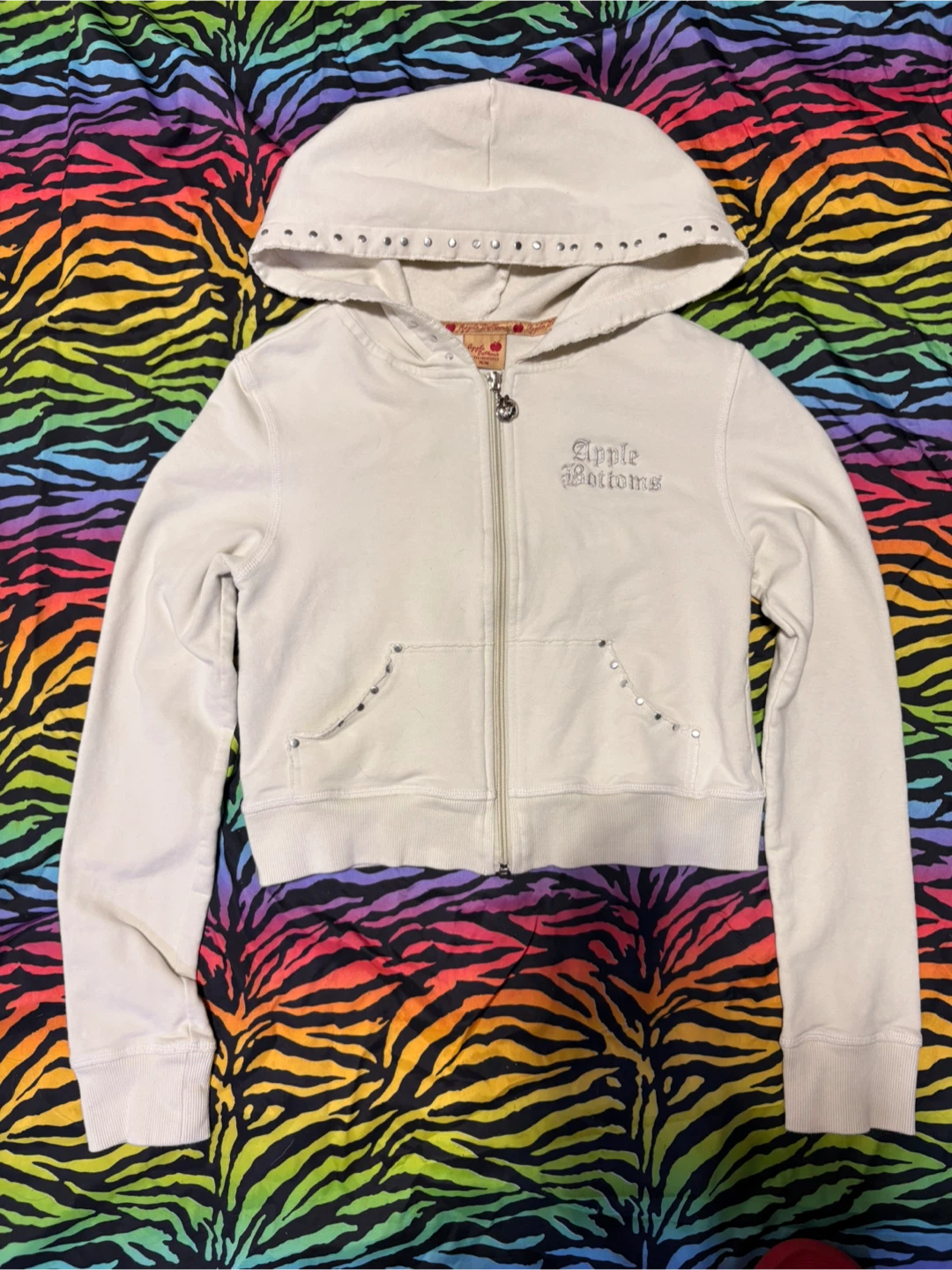 y2k apple bottom zip up
