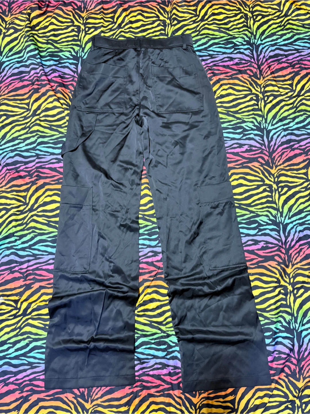 zara silk cargo pants - photo 2