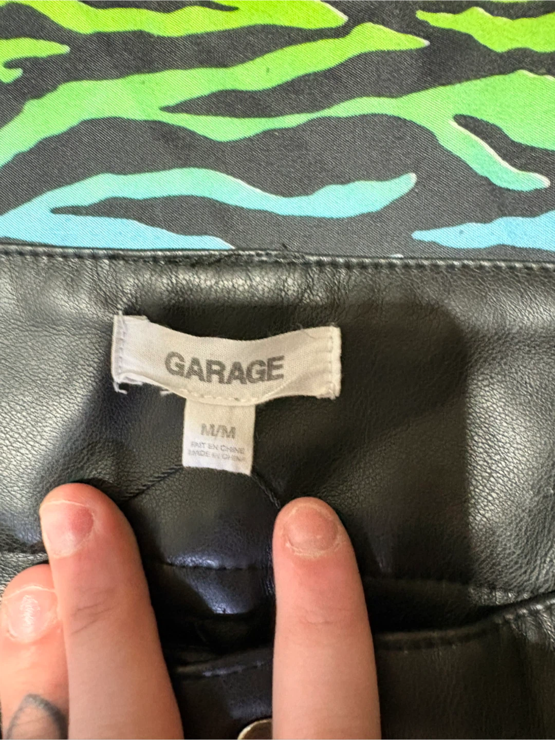 garage leather flared pants - photo 3