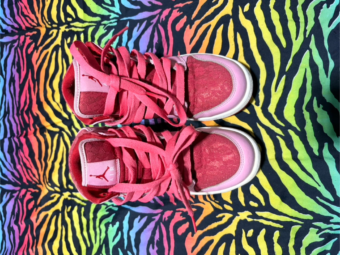 Air Jordan 1 Mid Pink Red Shoes