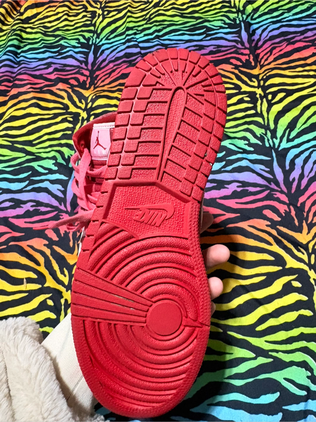 Air Jordan 1 Mid Pink Red Shoes - photo 4