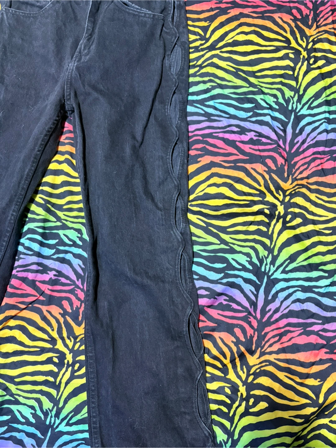 zara leg cut out jeans - photo 2