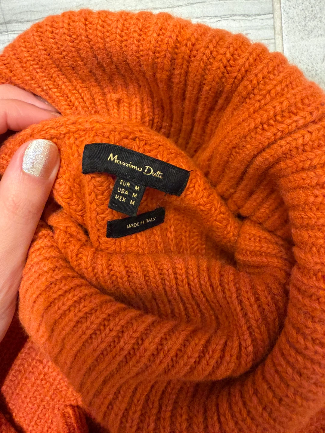 Massimo Dutti Orange Knit Sweater - photo 2