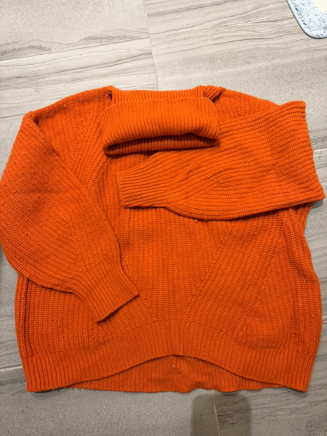 Massimo Dutti Orange Knit Sweater