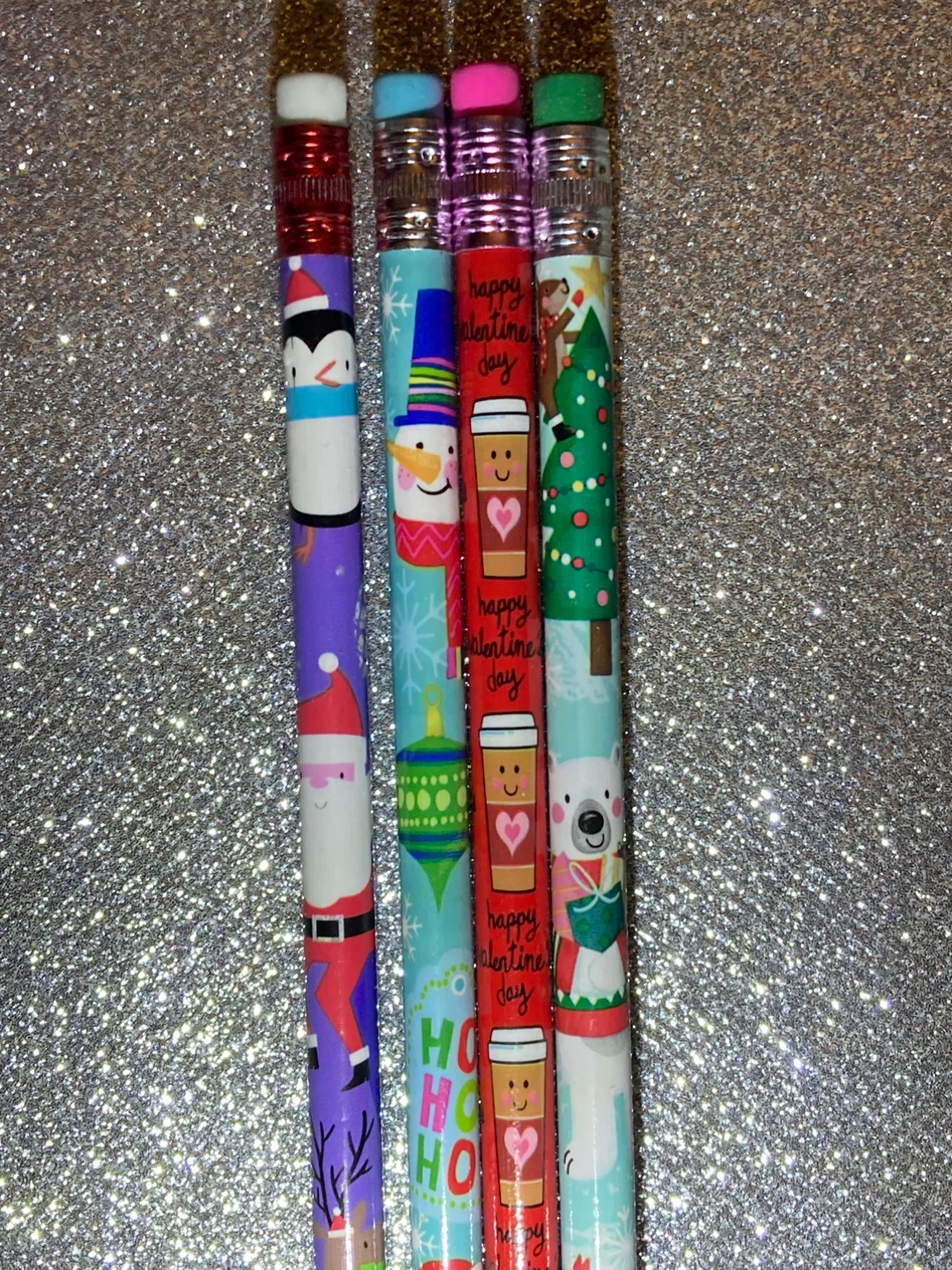 Style# 17 Holiday Themed Pencils - Set of 4