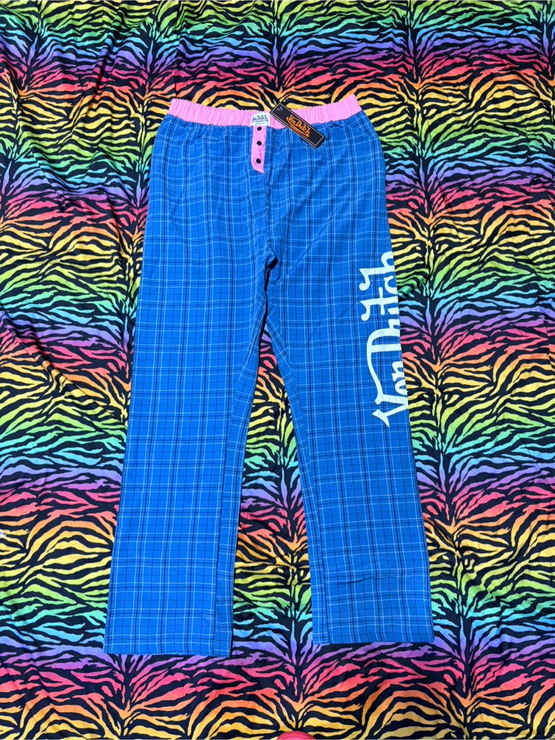 y2k von dutch stripped pants