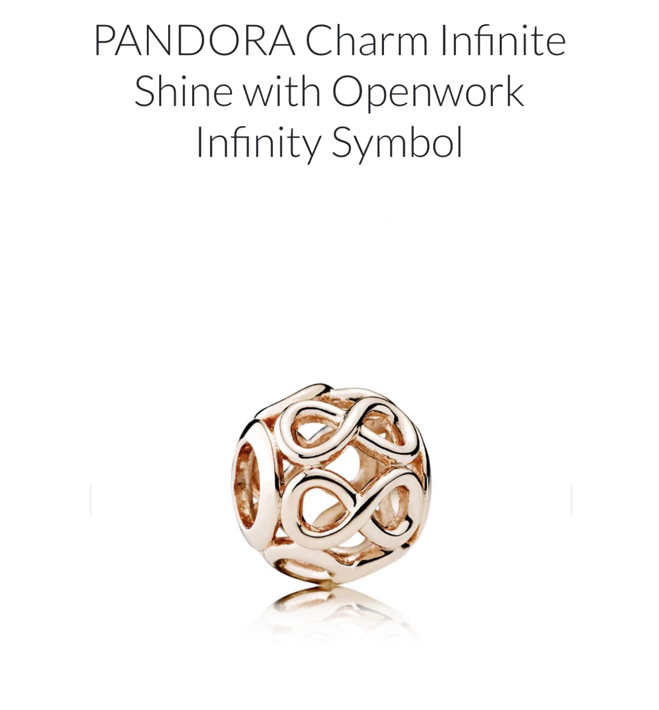 PANDORA Charm Infinite Shine with Openwork Infinity Symbol - photo 3