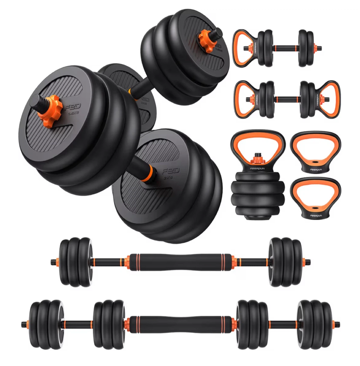 FED Adjustable Dumbbell and Barbell Set