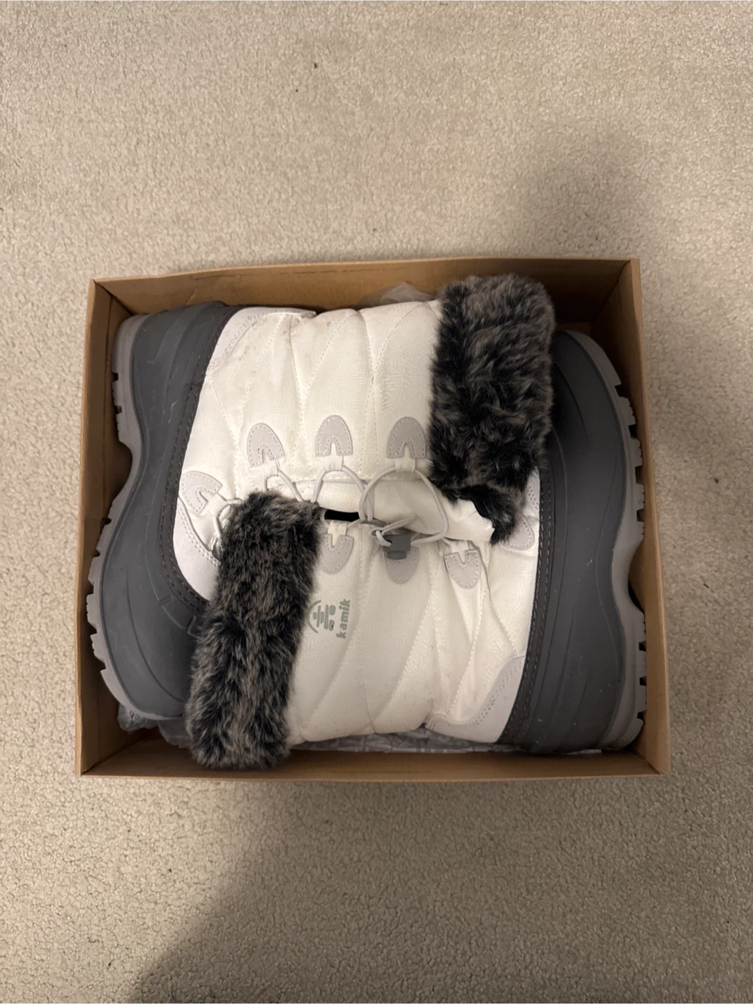 Kamik Women's Winter Boots White/Grey Size 8