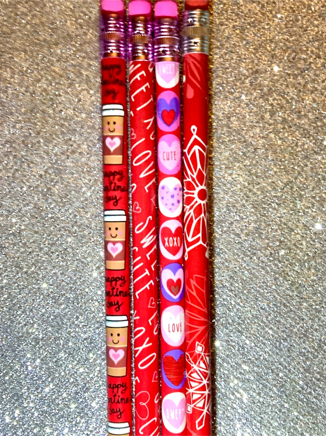 Style# 21 Valentine's Day Pencils - Set of 4