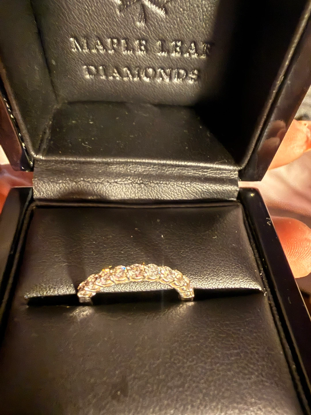 14k White Gold Diamond Ring Set - Noam Carver and Maple Leaf - photo 3