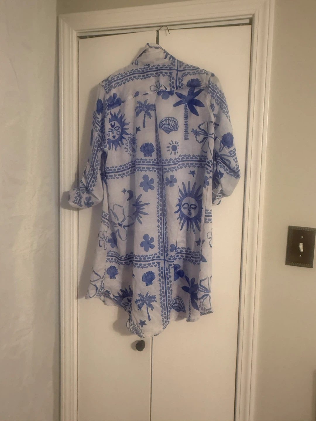 Violet sky blue blouse