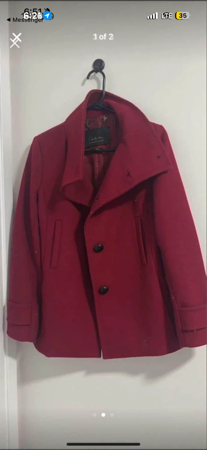 Bebe Peacoat - Red