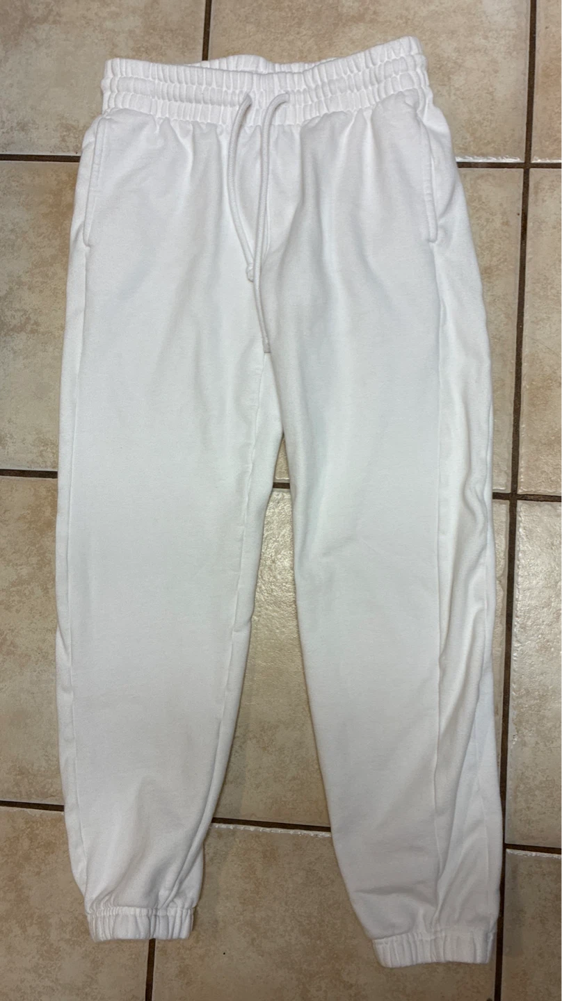 Aritzia Tna Boyfriend Sweatpants White 2XS