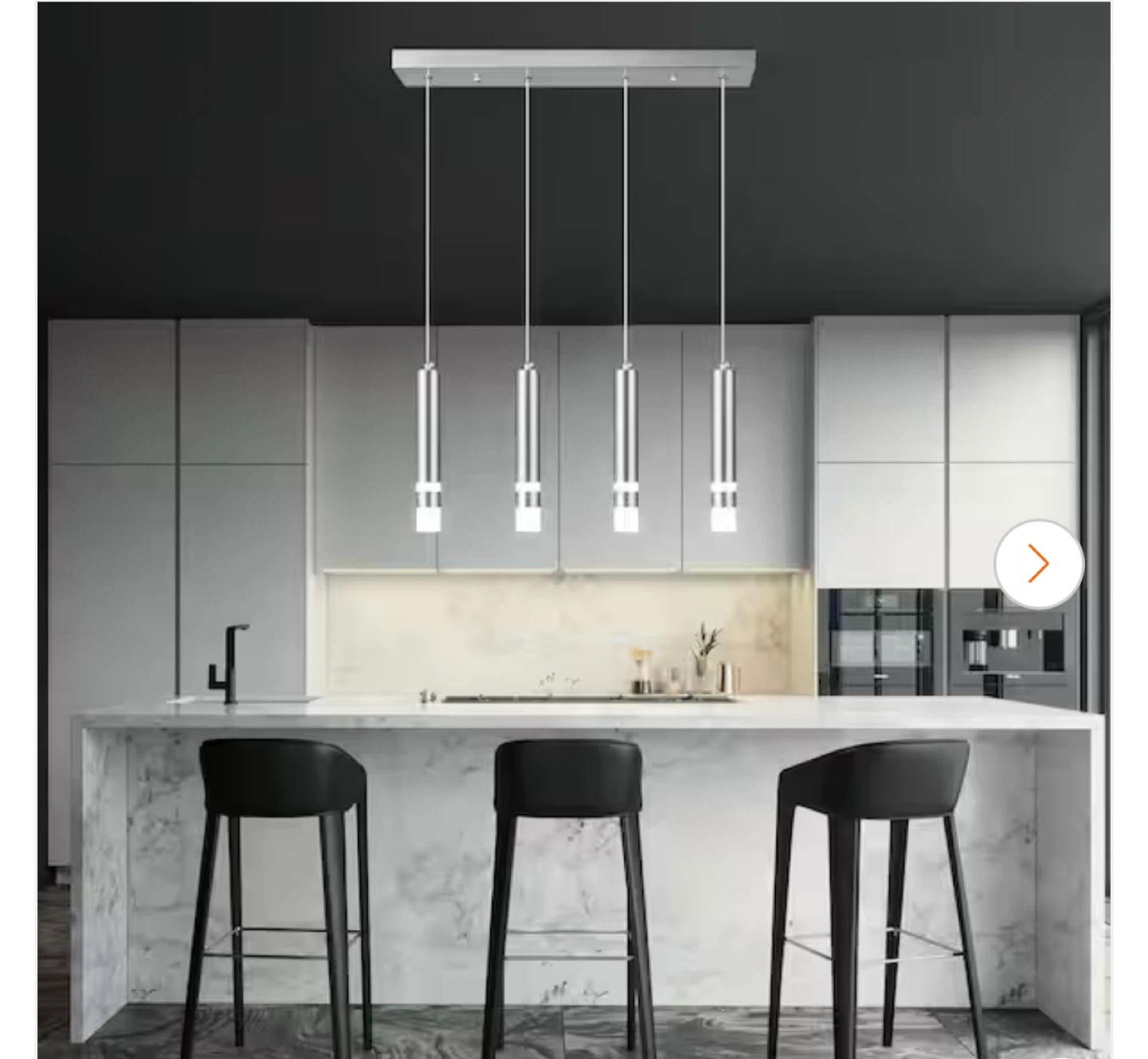 Home Lighting 4-Light Chrome LED Pendant Light