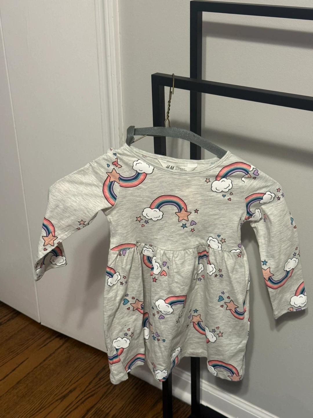 H&M Girls Rainbow Dress Size 1½-2Y