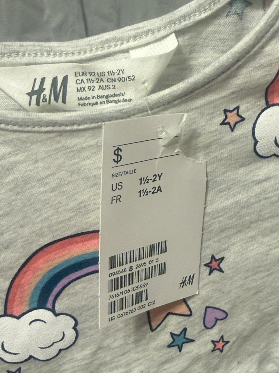 H&M Girls Rainbow Dress Size 1½-2Y - photo 3