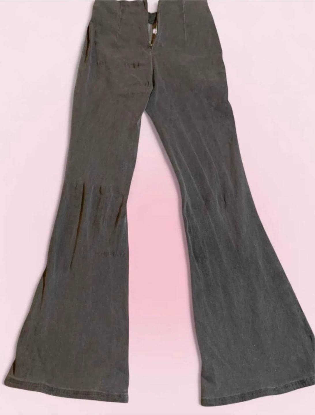 Fashion Nova Grey Flare Jeans