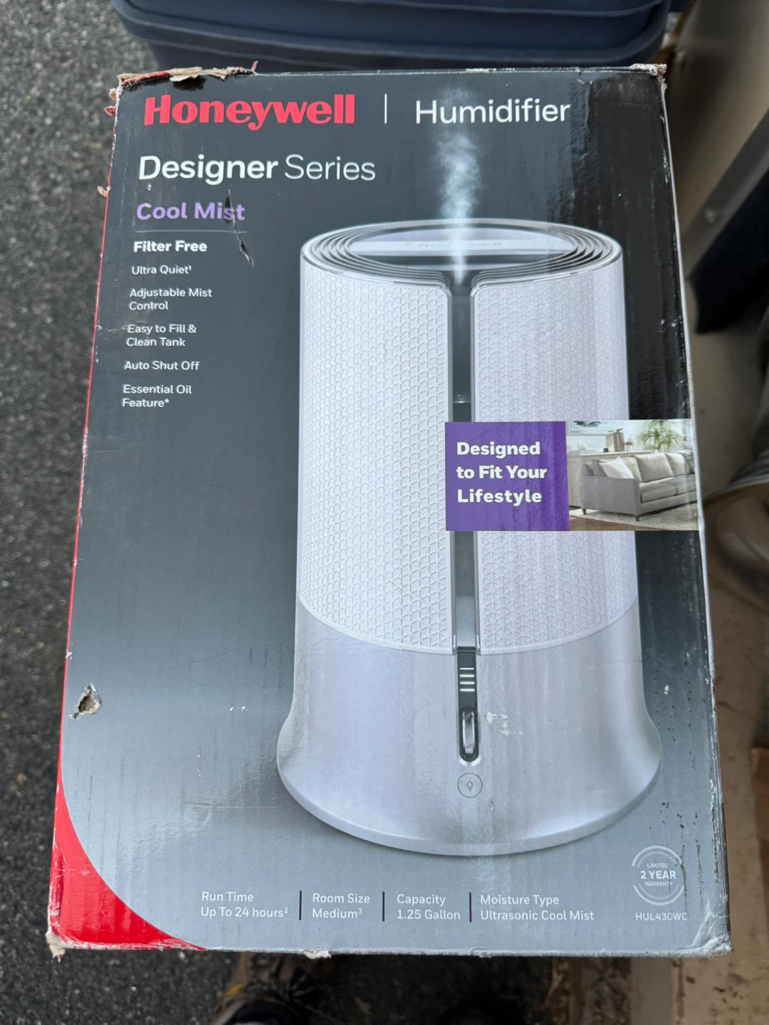 Honeywell Designer Series Cool Mist Humidifier HUL430WC