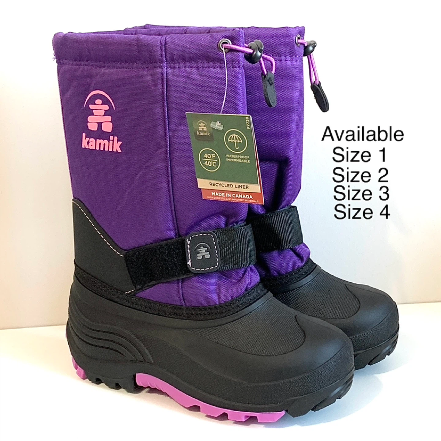Kamik Kids Winter Boots Youth Girls Rocket Insulated Boots NEW