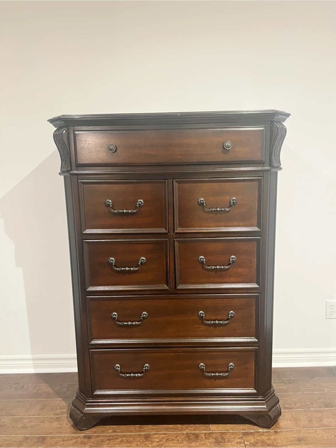 Dark Brown Wooden Chest of Drawers