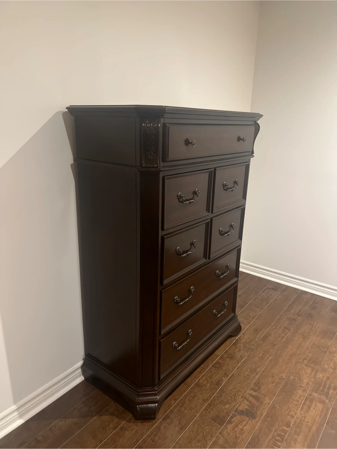 Dark Brown Wooden Chest of Drawers - photo 2