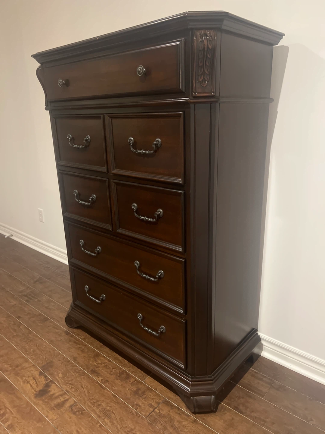 Dark Brown Wooden Chest of Drawers - photo 4