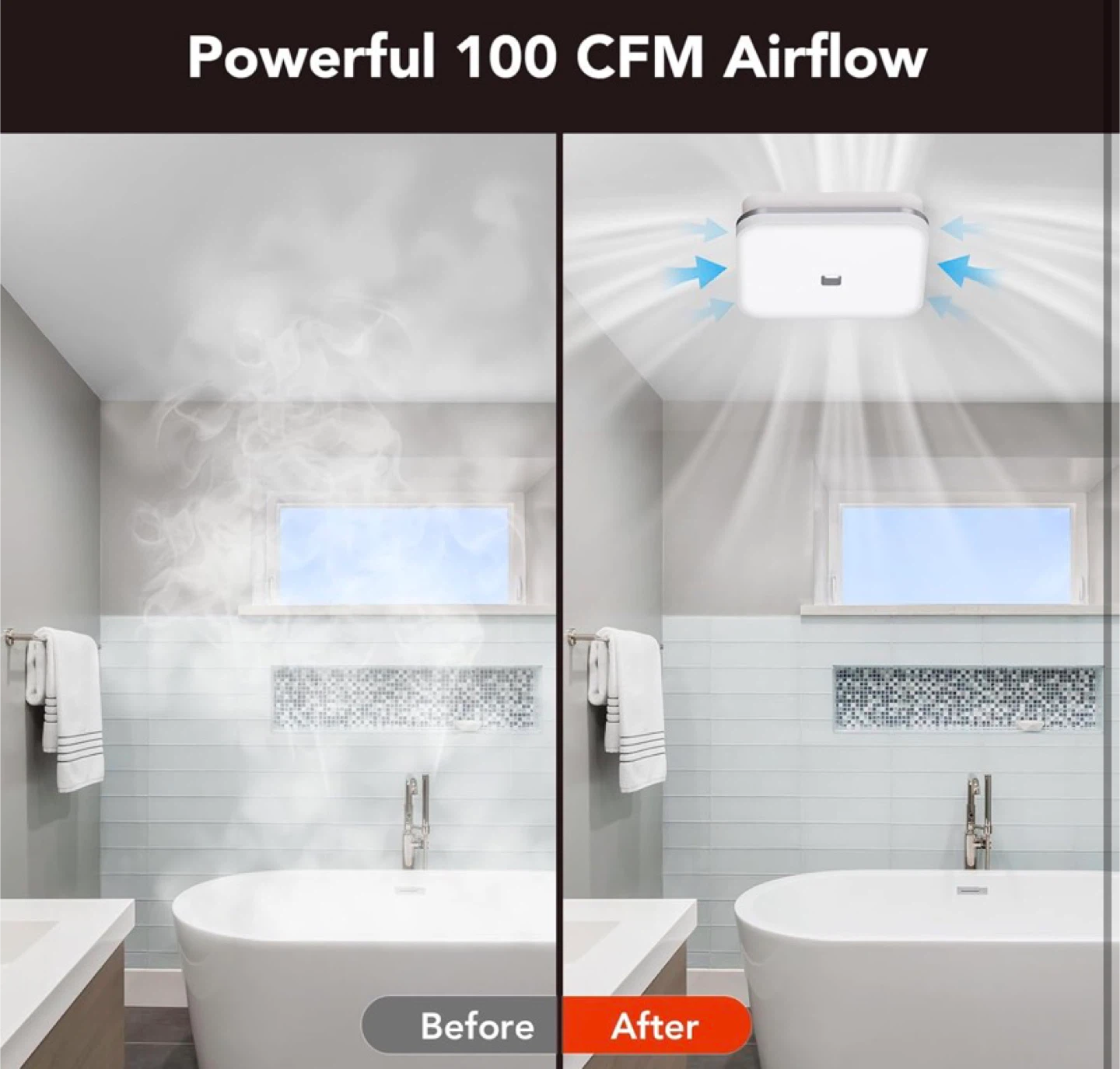 Bathroom Exhaust Fan with LED Light - photo 2