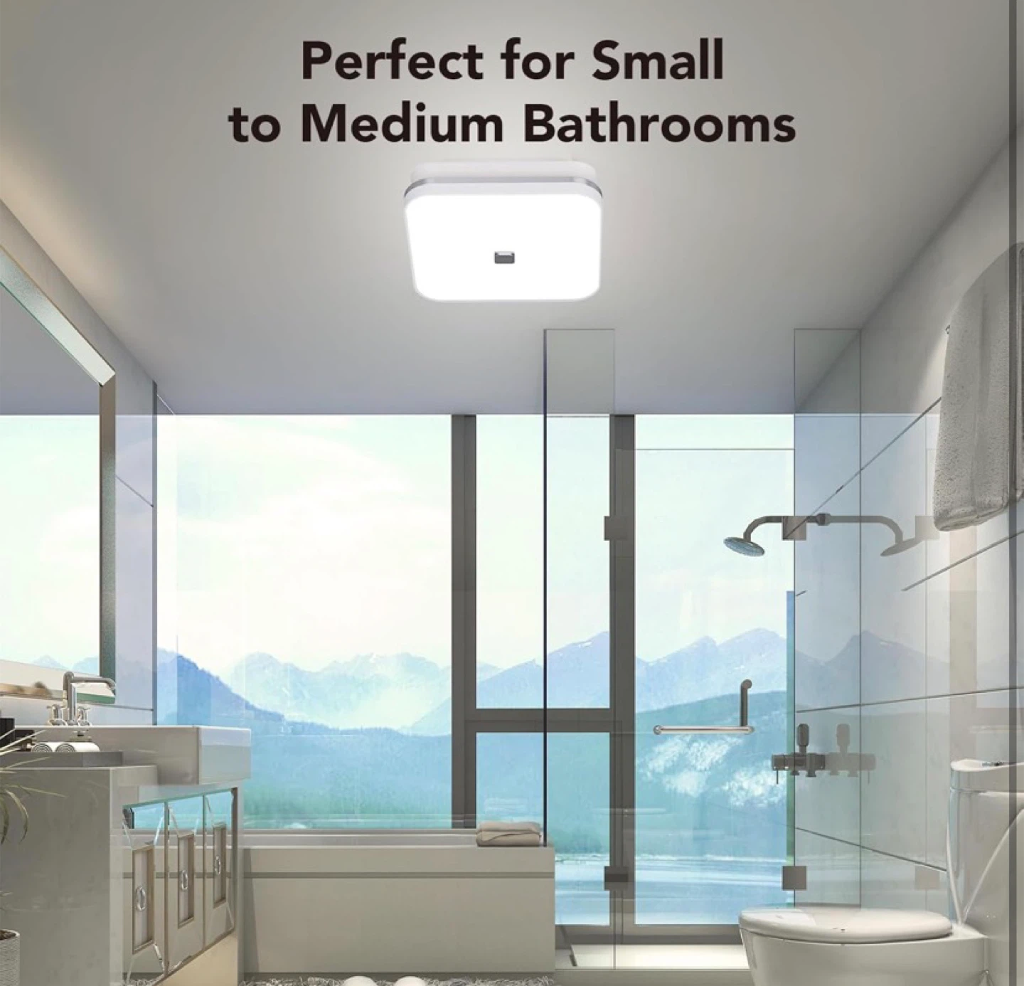 Bathroom Exhaust Fan with LED Light - photo 3