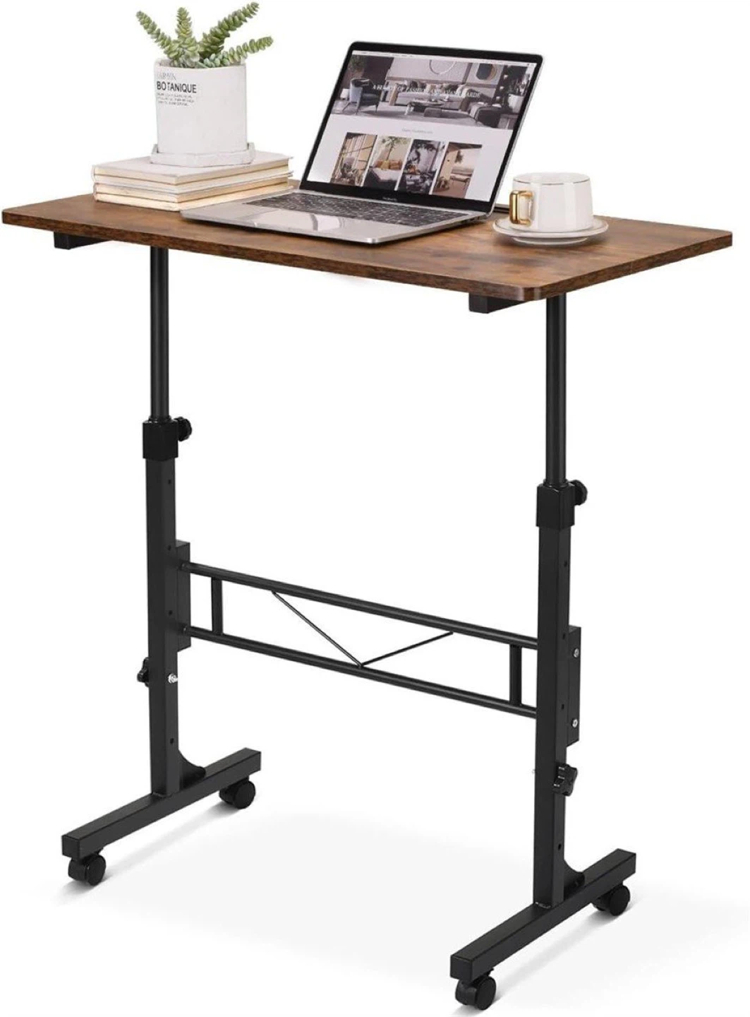 Adjustable Height Rolling Laptop Desk