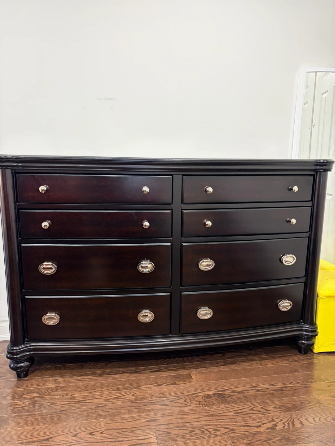 Dark Brown Dresser with 8 Drawers - photo 2