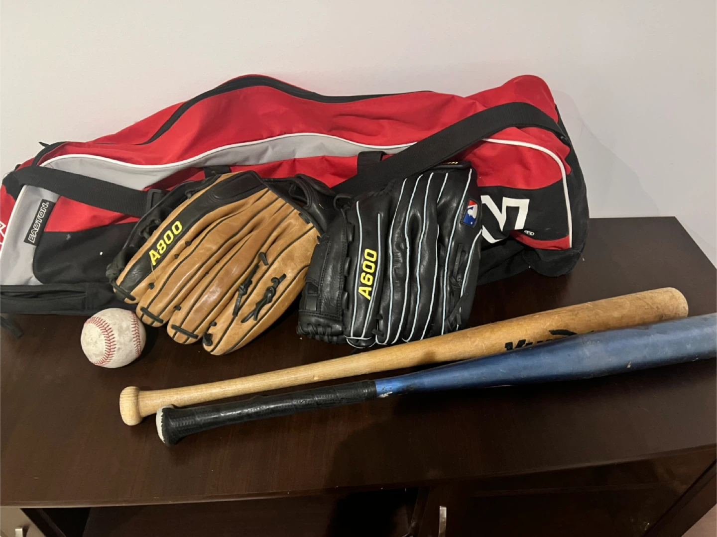 Easton Baseball Bag with Mitts and Bats