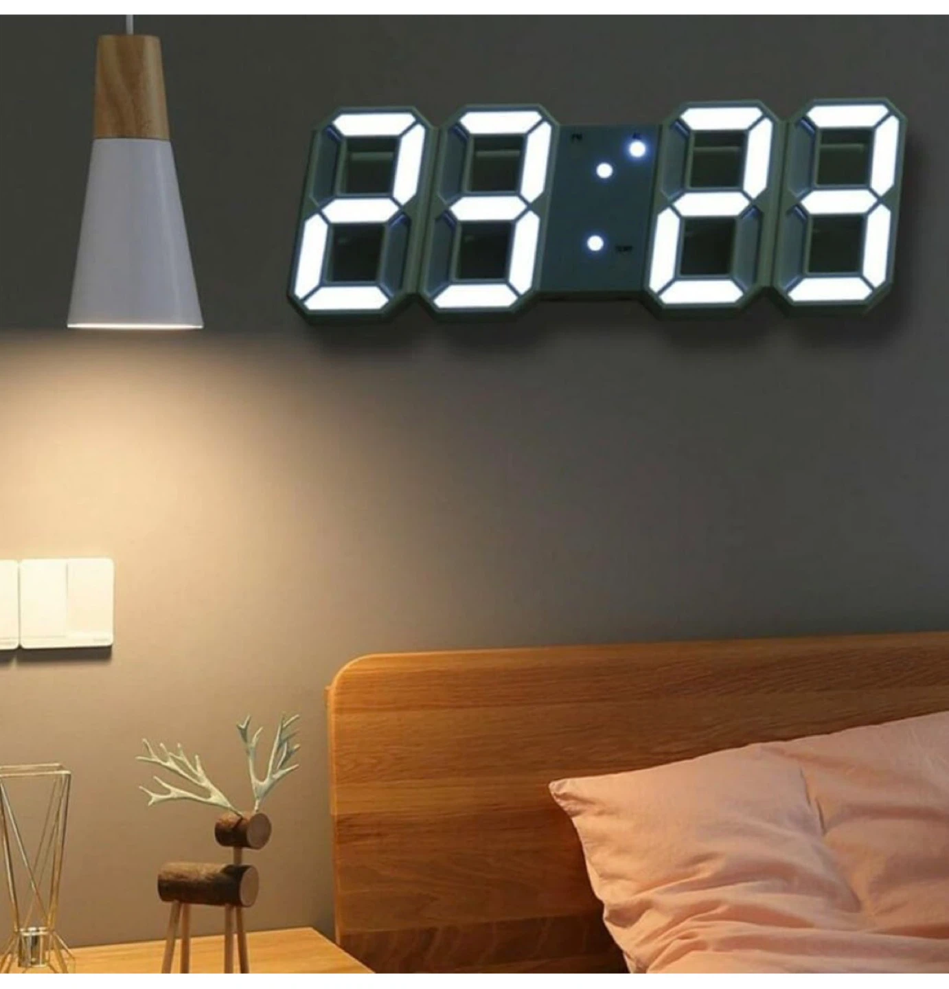 3D LED Digital Wall Clock