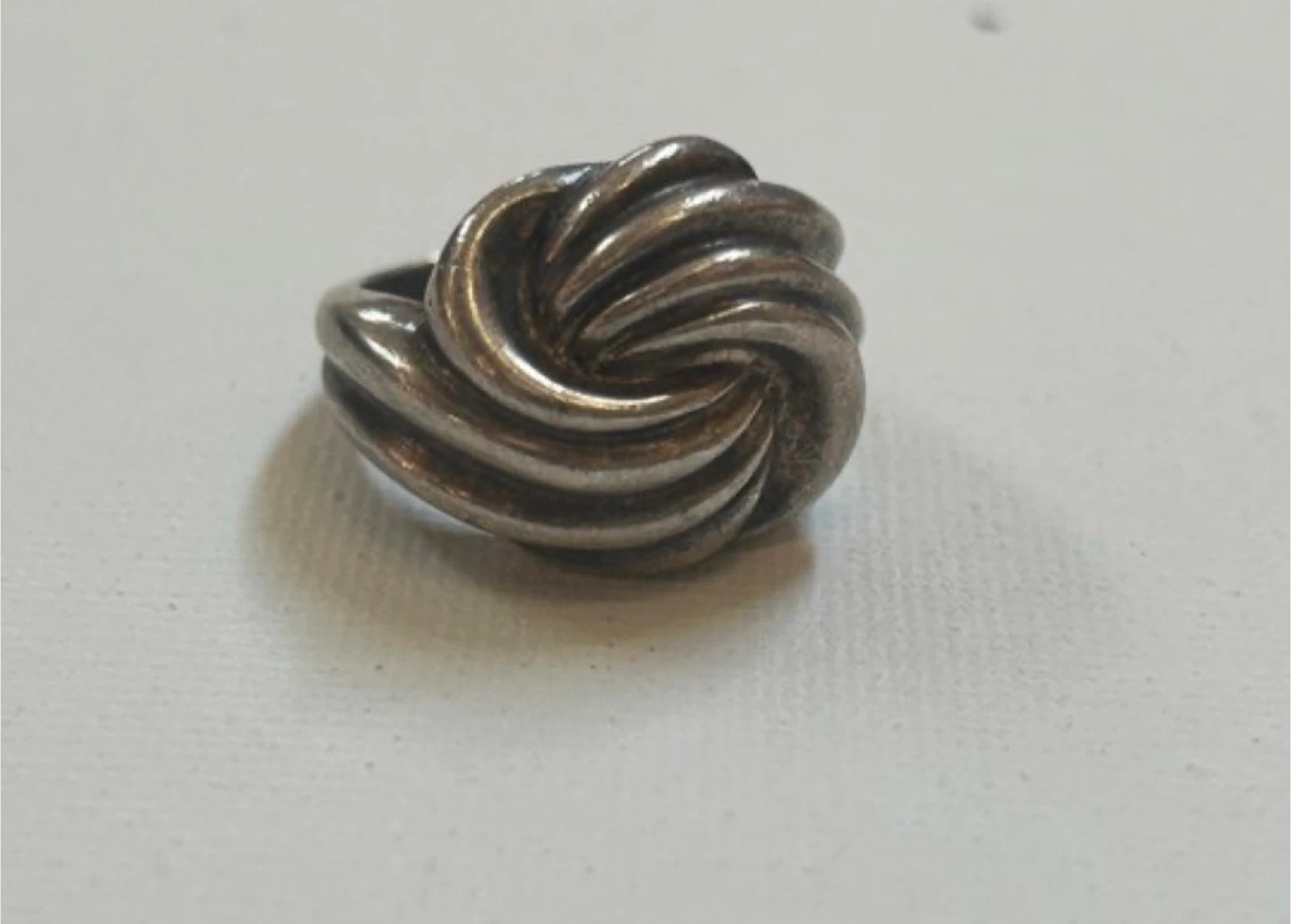 .925 Vintage Sterling Silver Knot Ring - Size 7