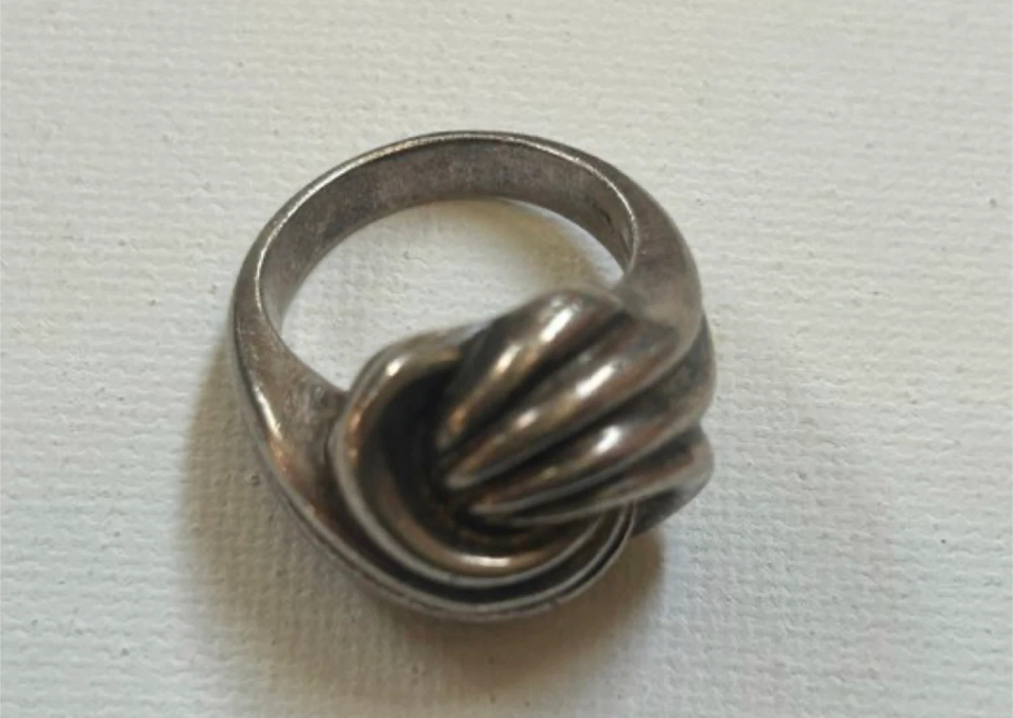 .925 Vintage Sterling Silver Knot Ring - Size 7 - photo 2