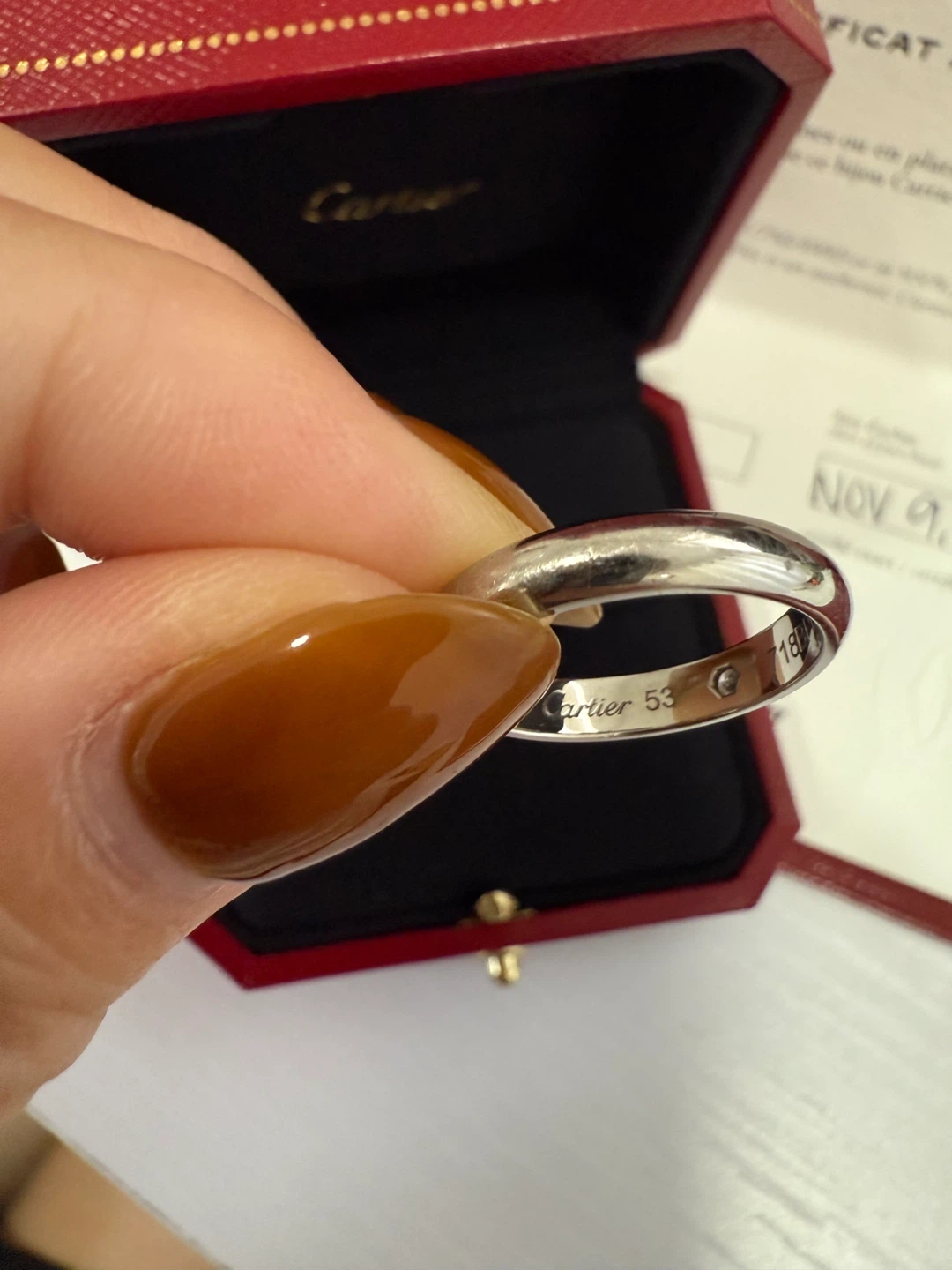 Cartier 1895 Wedding Band Platinum Size 53 - photo 3
