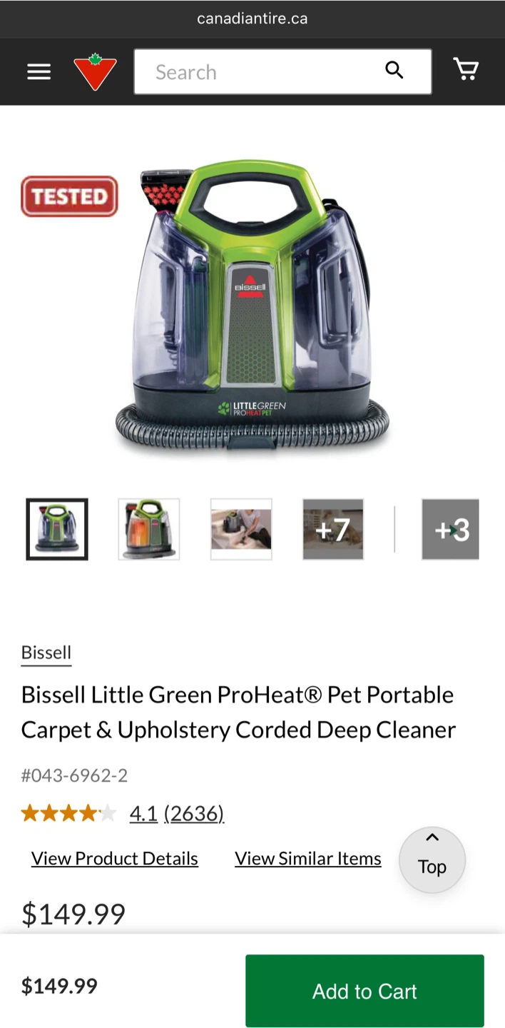 Bissell Little Green ProHeat Pet Portable Carpet Cleaner - photo 3