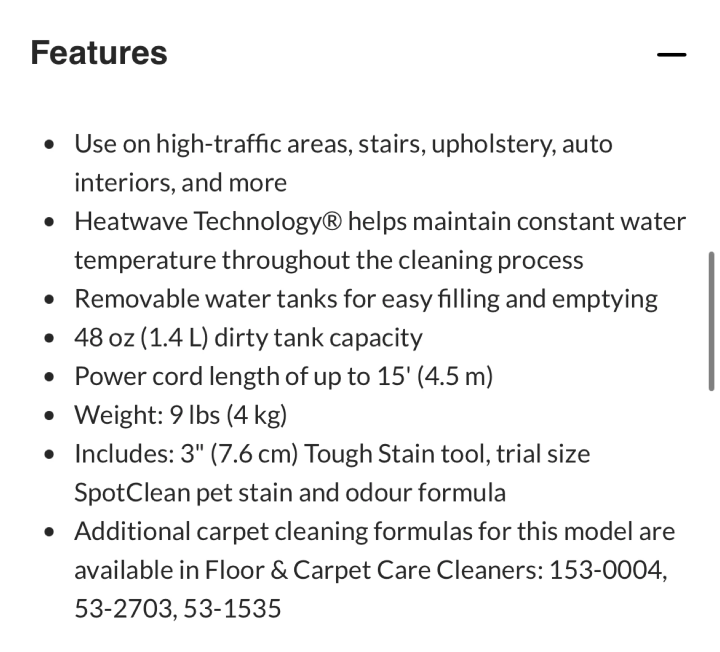 Bissell Little Green ProHeat Pet Portable Carpet Cleaner - photo 4