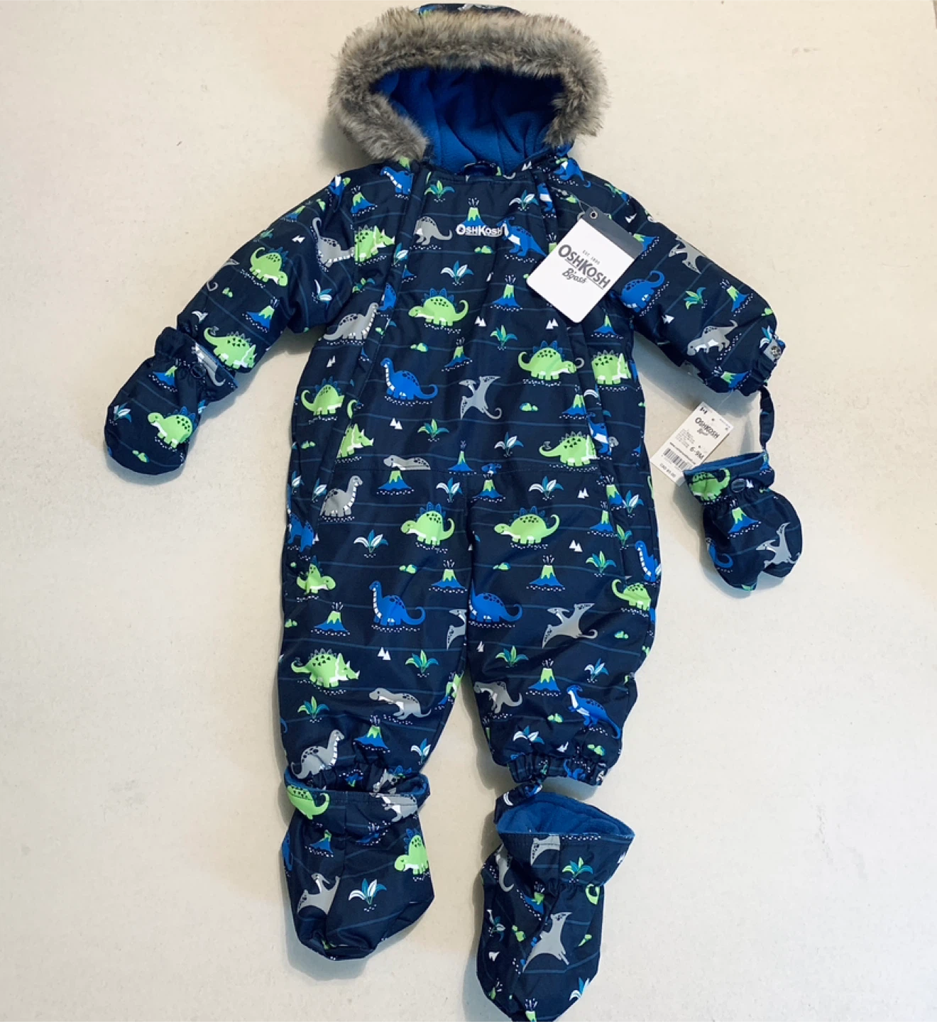 Oshkosh Kids Snowsuit 6-9 Months Baby Boys 1-Piece Snowsuit