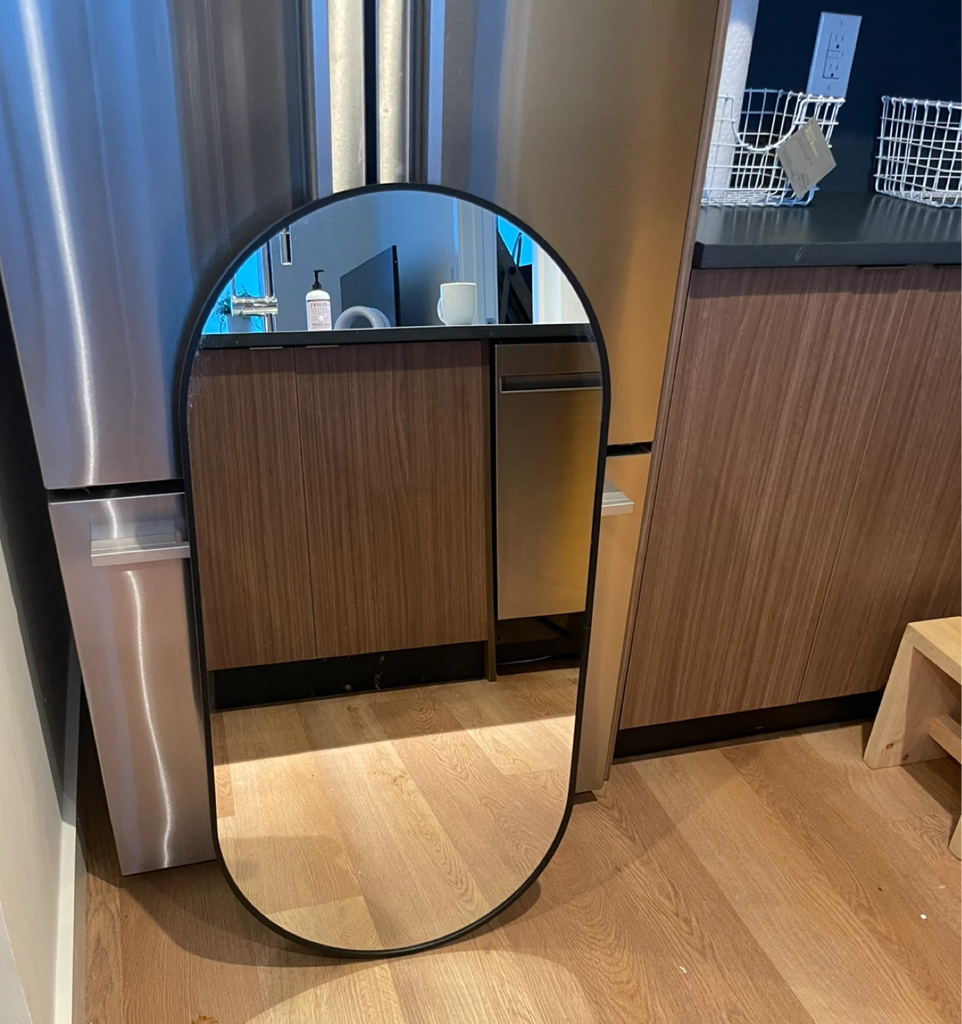 Oval Mirror with Black Frame - photo 2