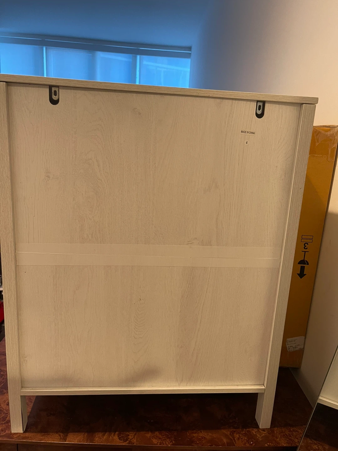 White Storage Cabinet with Glass Doors - photo 3