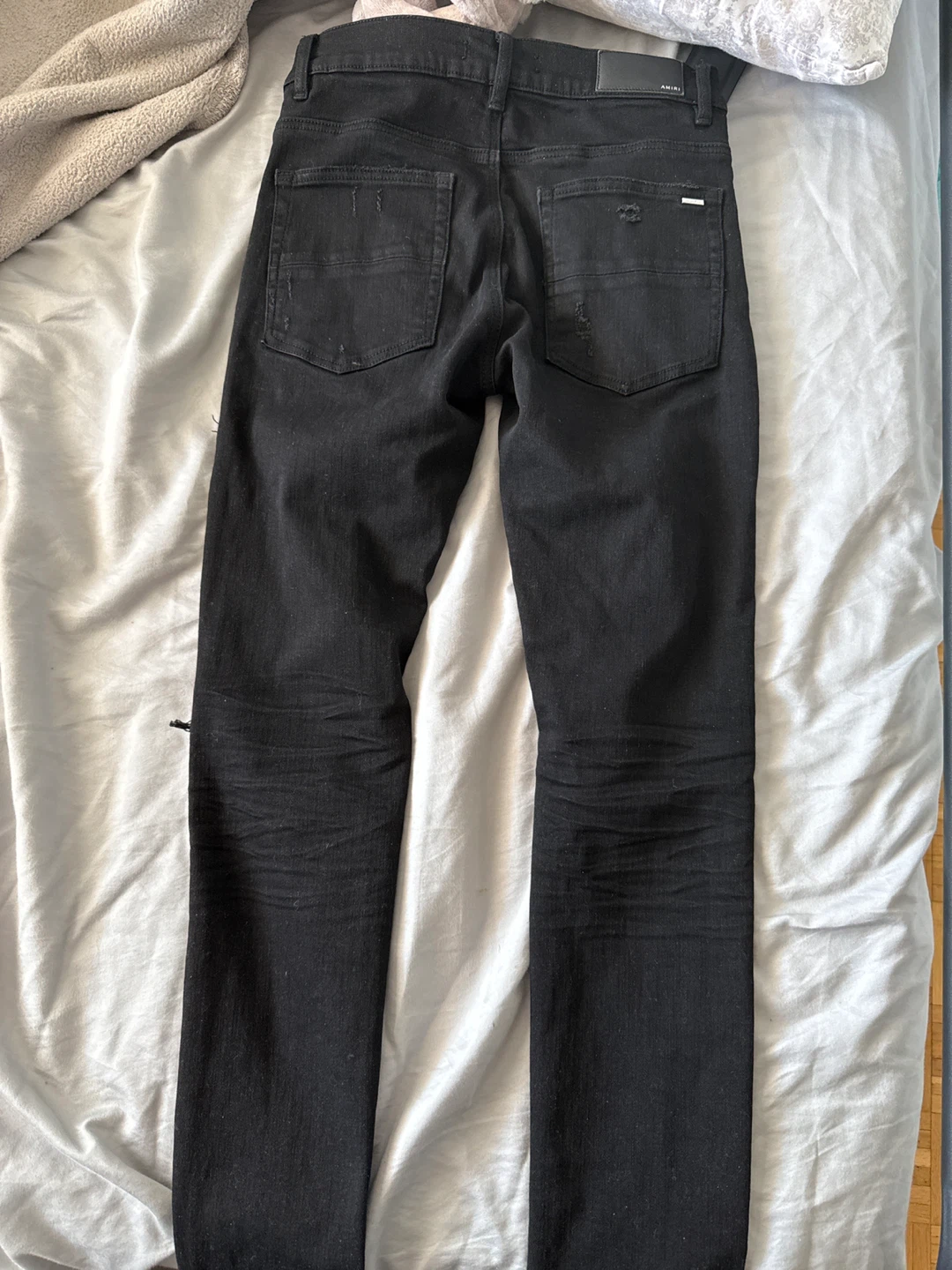 AMIRI Black Distressed Skinny Jeans - photo 2