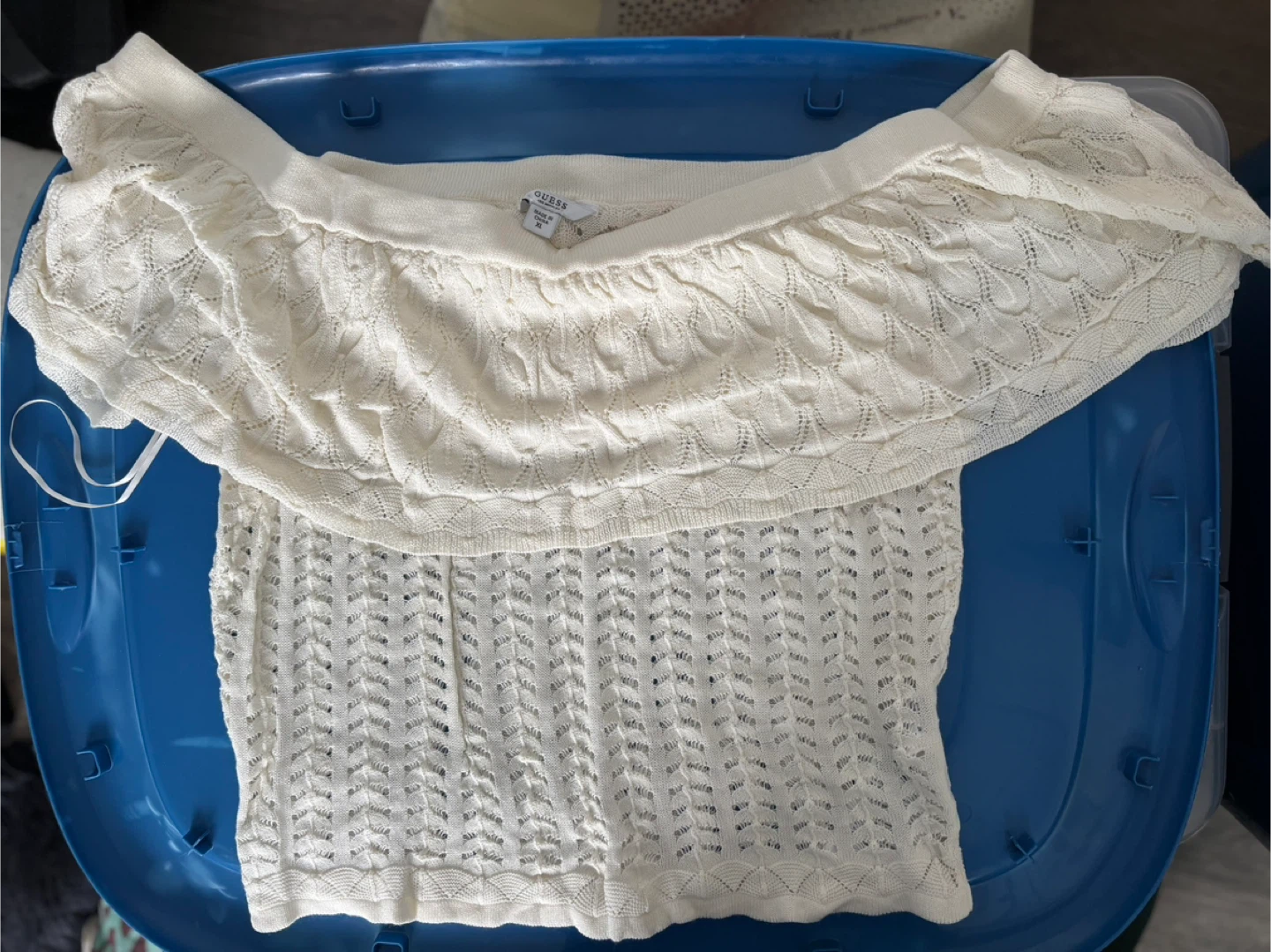 Guess Off-the-Shoulder Knit Sweater