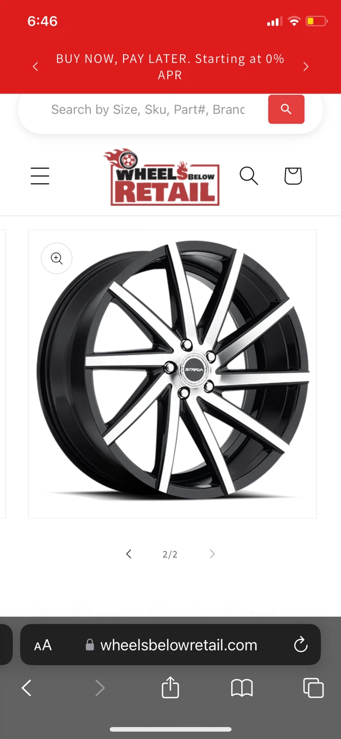 STRADA S41 SEGA 26x9.5 18MM 5x139.7 Gloss Black Machined Wheels