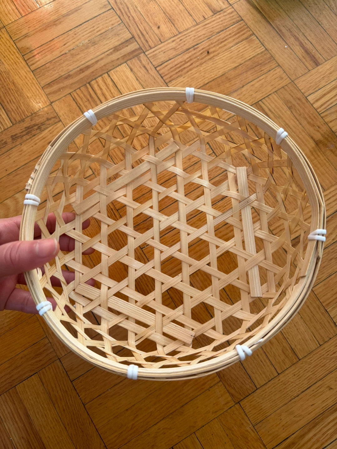Set of 2 Woven Bamboo Basket
