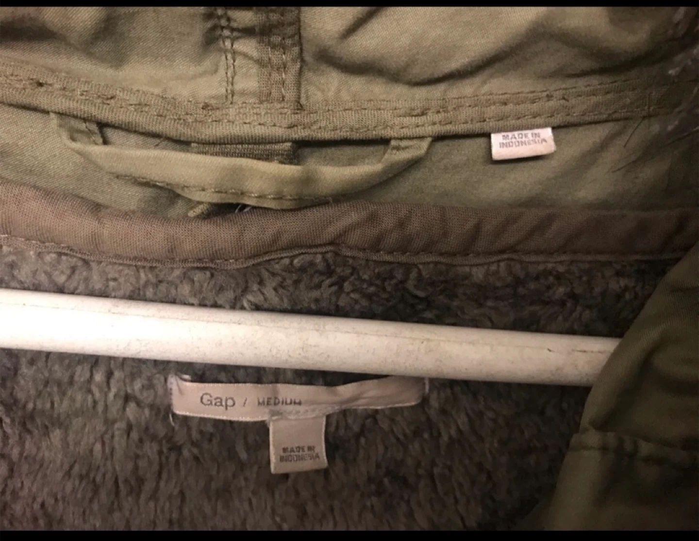 Gap Fur Lined Parka Women’s Medium Green With Hood - photo 5