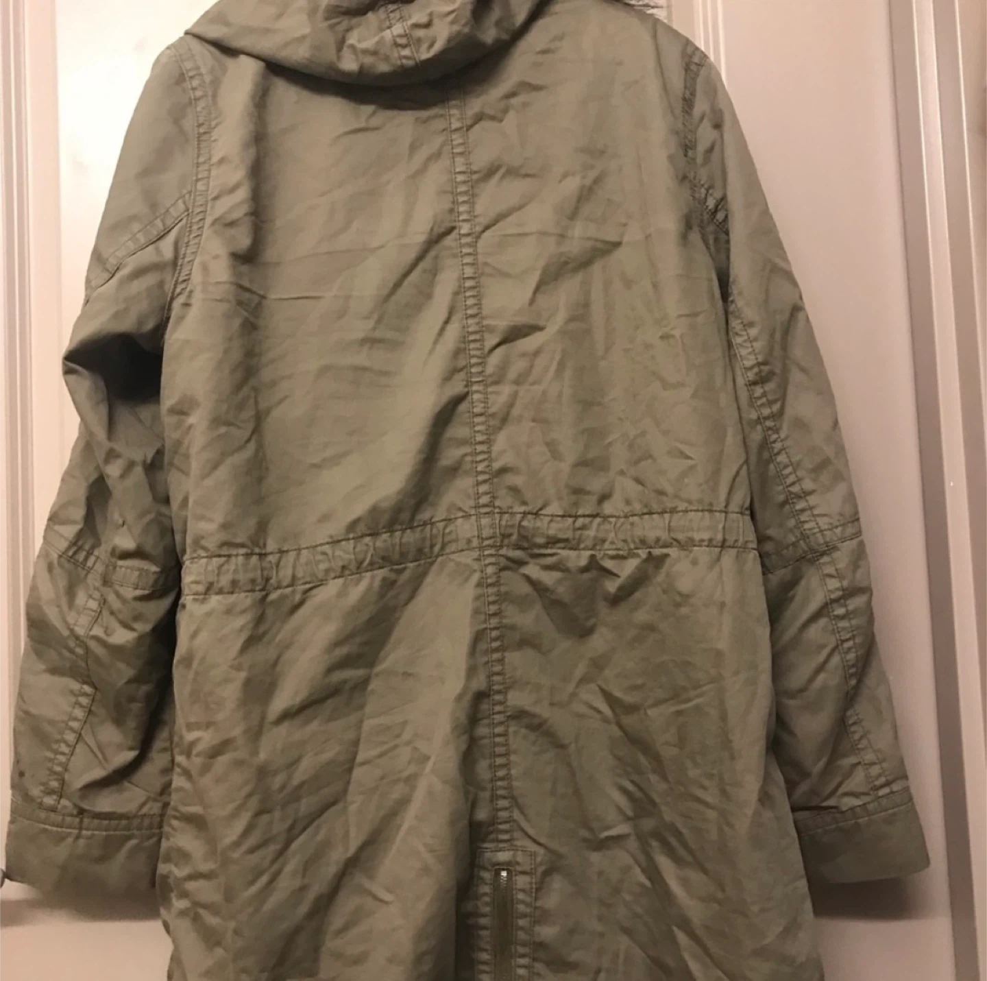 Gap Fur Lined Parka Women’s Medium Green With Hood - photo 2
