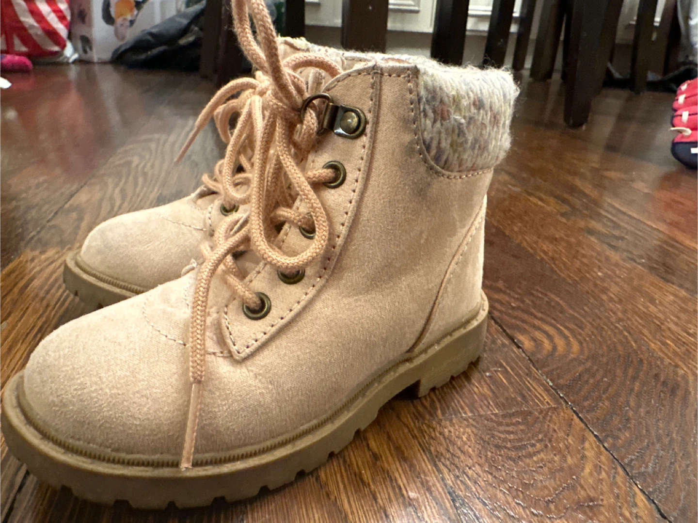 Toddler Pink Lace-Up & Zip Boots - Size 7 - photo 4