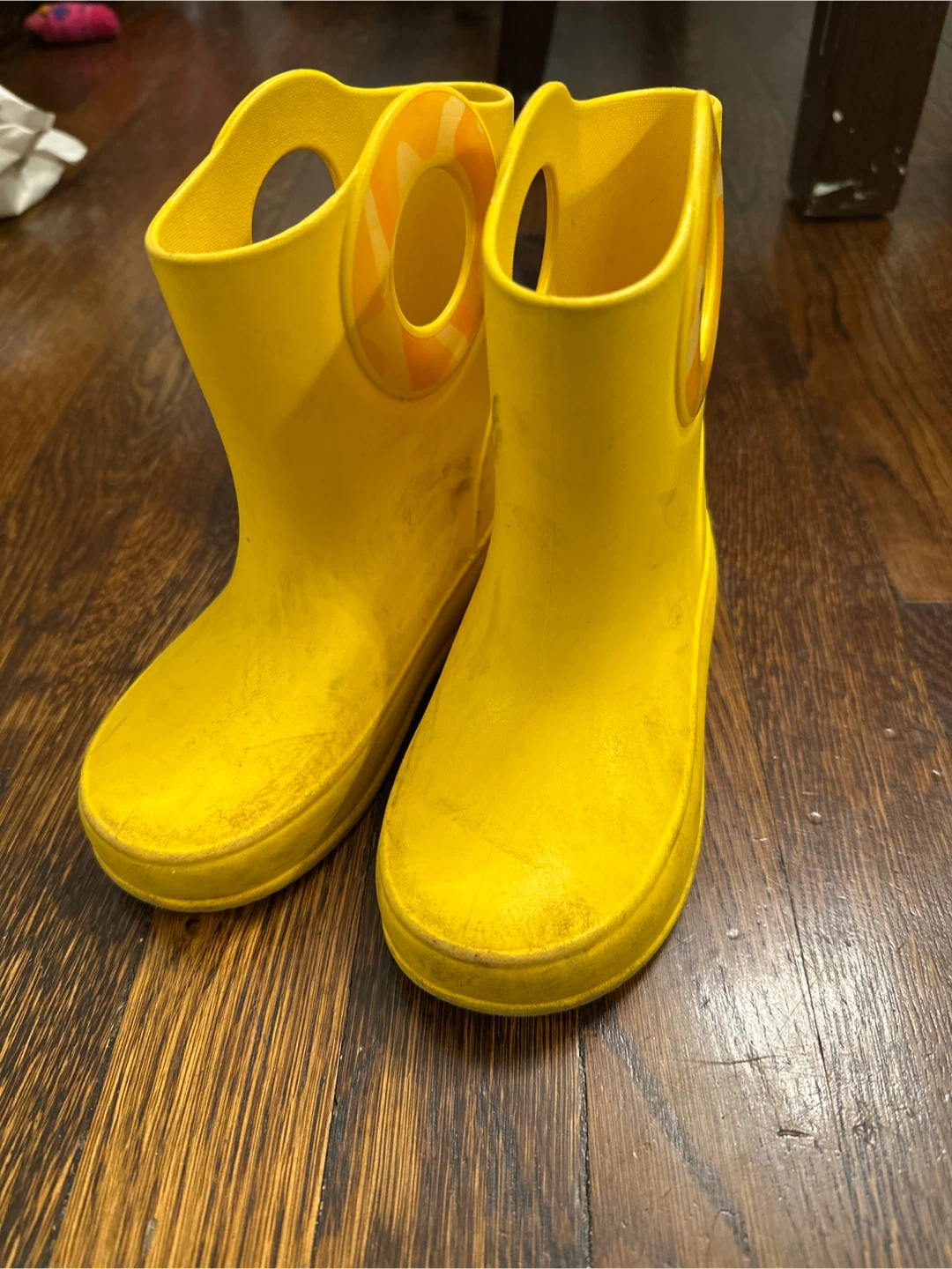 Okabash Yellow Rubber Rain Boots Size 9