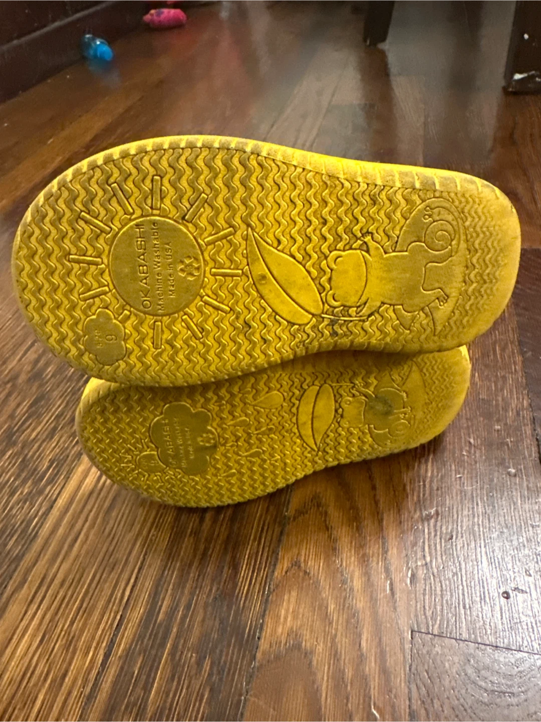Okabash Yellow Rubber Rain Boots Size 9 - photo 3